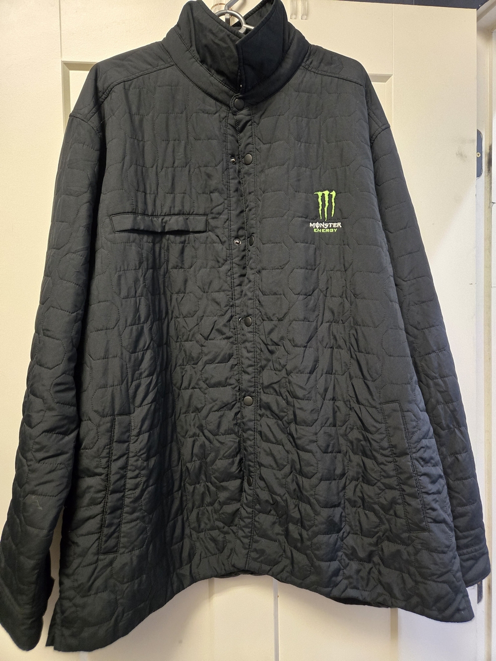 Monster Energy Men's Quilted Black Puffer Jacket